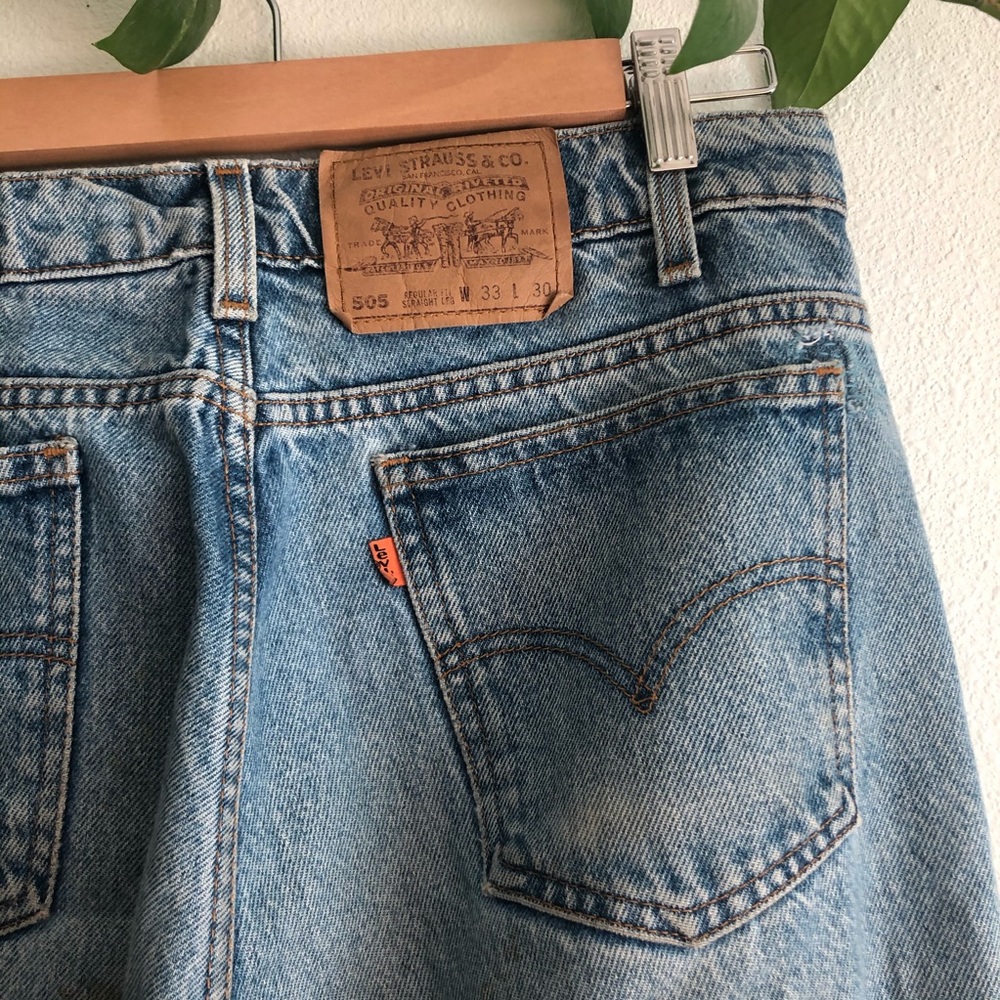 Levi’s Vintage 505 Orange Tab Jeans